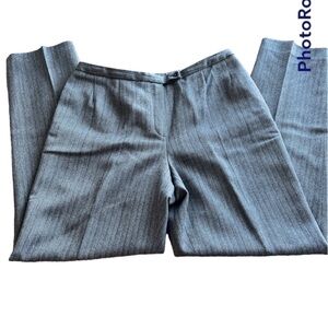 Harve Bernard by Bernard Holtzman wool trousers size 12 gray textured fabric